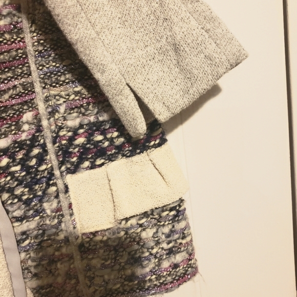 Peruzzi Cardigan Sweater Beige  Metallic Multi Colored Luxury Italian W-38 EUC - Picture 5 of 11